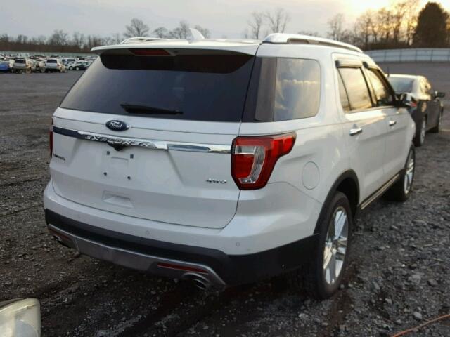 1FM5K8F84GGA42034 - 2016 FORD EXPLORER L WHITE photo 4