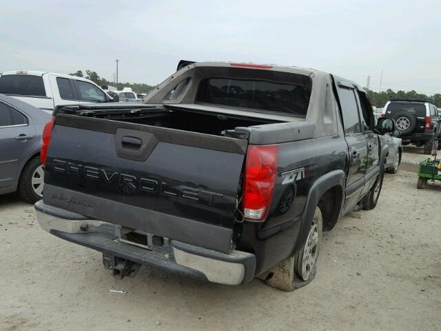 3GNEK13T83G296467 - 2003 CHEVROLET AVALANCHE BLACK photo 4