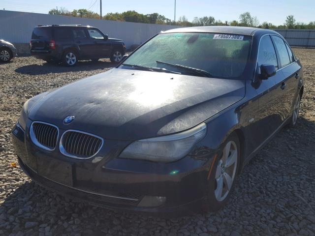 WBANV13538CZ56696 - 2008 BMW 528 XI BLACK photo 2