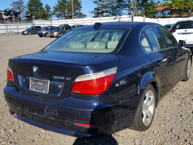 WBANV13538CZ56696 - 2008 BMW 528 XI BLACK photo 4