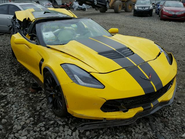 1G1YU2D60K5602011 - 2019 CHEVROLET CORVETTE Z YELLOW photo 1