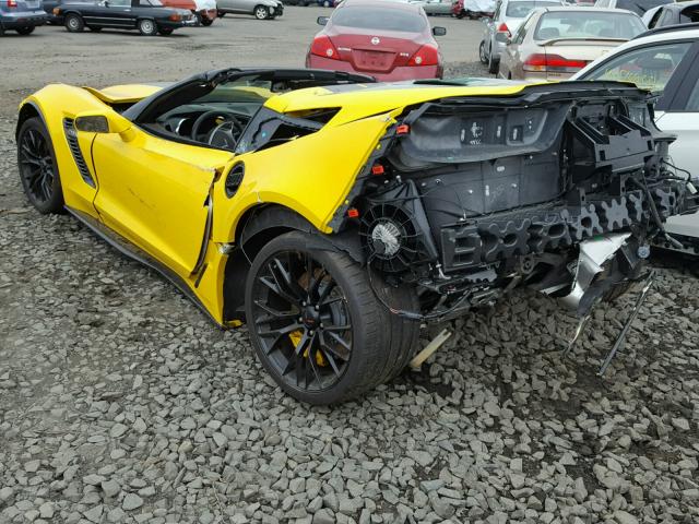 1G1YU2D60K5602011 - 2019 CHEVROLET CORVETTE Z YELLOW photo 3