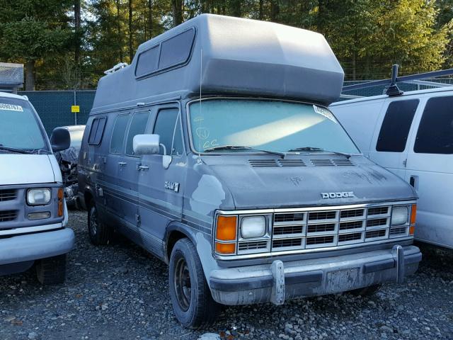 2B6HB21YXLK738456 - 1990 DODGE RAM VAN B2 GRAY photo 1