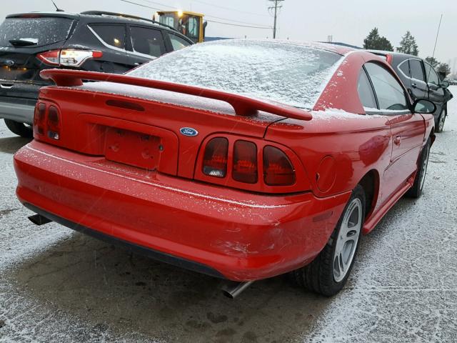 1FALP42X9TF167216 - 1996 FORD MUSTANG GT RED photo 4