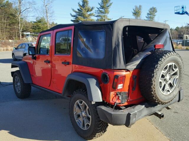 1C4BJWFGXDL578639 - 2013 JEEP WRANGLER U RED photo 3