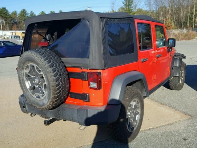 1C4BJWFGXDL578639 - 2013 JEEP WRANGLER U RED photo 4