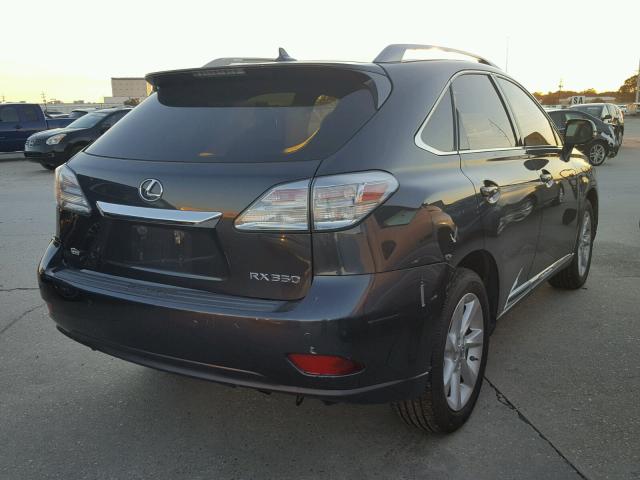 2T2BK1BA3BC102685 - 2011 LEXUS RX 350 CHARCOAL photo 4