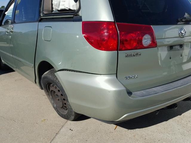 5TDZA23CX6S423003 - 2006 TOYOTA SIENNA CE GREEN photo 9