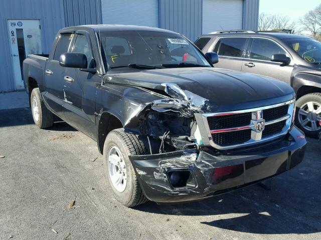 1D7HW48N38S521129 - 2008 DODGE DAKOTA QUA BLACK photo 1