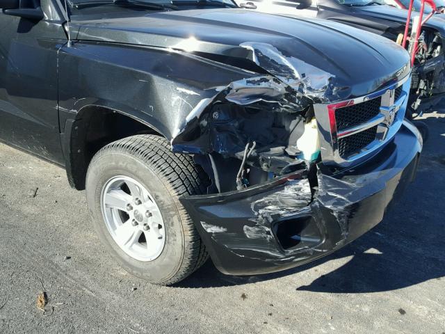 1D7HW48N38S521129 - 2008 DODGE DAKOTA QUA BLACK photo 9