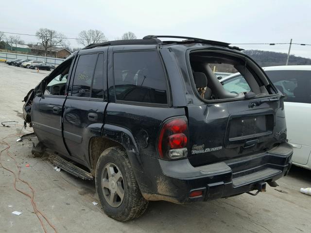 1GNDS13S642250603 - 2004 CHEVROLET TRAILBLAZE BLACK photo 3