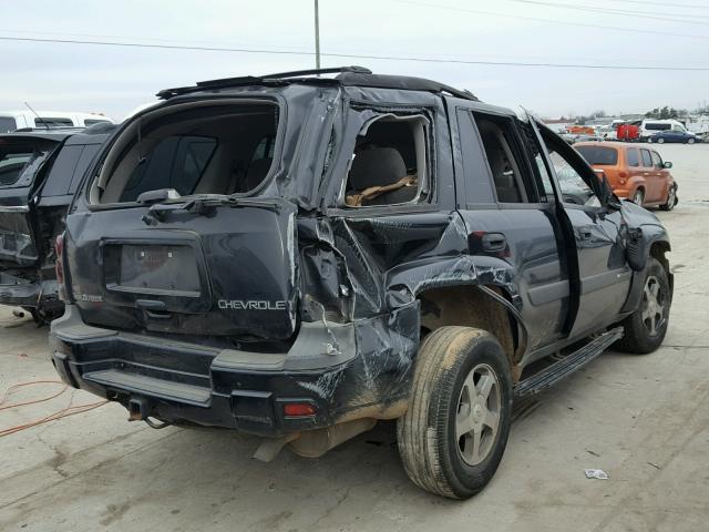 1GNDS13S642250603 - 2004 CHEVROLET TRAILBLAZE BLACK photo 4