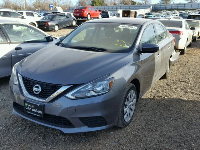 3N1AB7AP6GY266385 - 2016 NISSAN SENTRA S GRAY photo 2