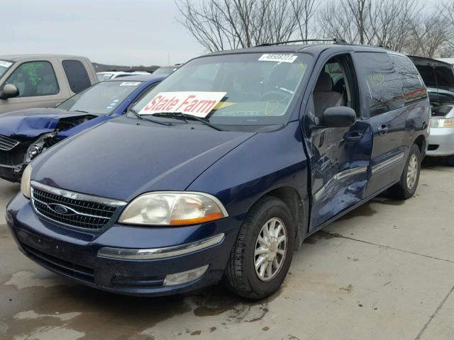 2FMDA5243YBC65786 - 2000 FORD WINDSTAR S BLUE photo 2