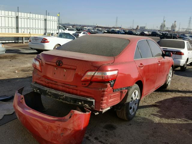 4T1BE46K39U271968 - 2009 TOYOTA CAMRY BASE RED photo 4