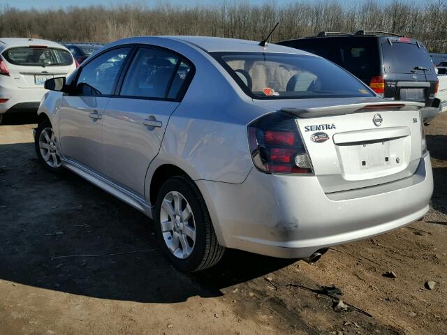 3N1AB6AP7CL710245 - 2012 NISSAN SENTRA 2.0 SILVER photo 3