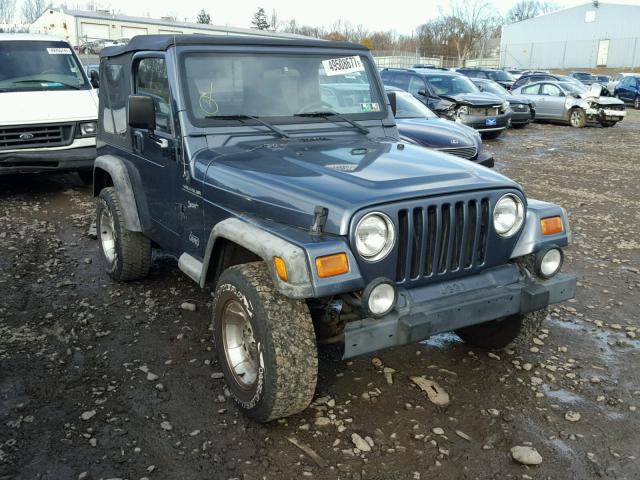 1J4FA49S92P724941 - 2002 JEEP WRANGLER / BLUE photo 1