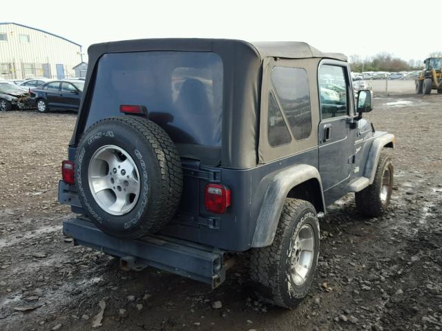 1J4FA49S92P724941 - 2002 JEEP WRANGLER / BLUE photo 4