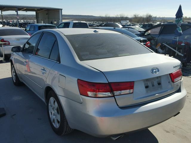 5NPET46F58H323734 - 2008 HYUNDAI SONATA GLS SILVER photo 3