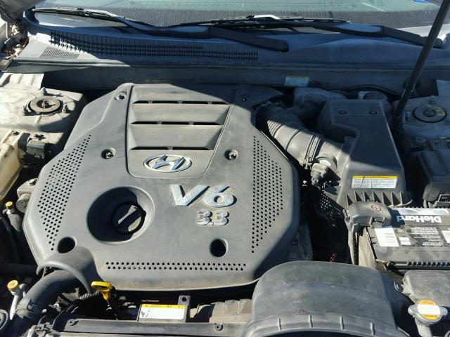 5NPET46F58H323734 - 2008 HYUNDAI SONATA GLS SILVER photo 7