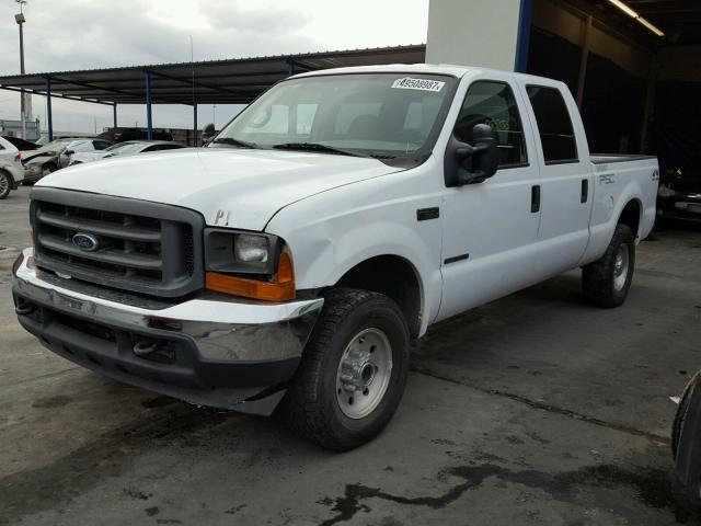 1FTNW21F81EC16542 - 2001 FORD F250 SUPER WHITE photo 2