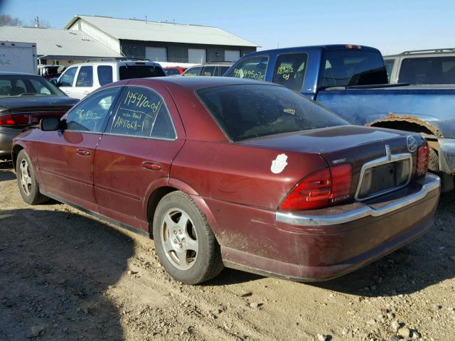 1LNHM87A71Y711052 - 2001 LINCOLN LS 勃艮第红 照片 3