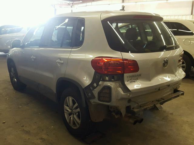 WVGBV3AX0EW534719 - 2014 VOLKSWAGEN TIGUAN S SILVER photo 3