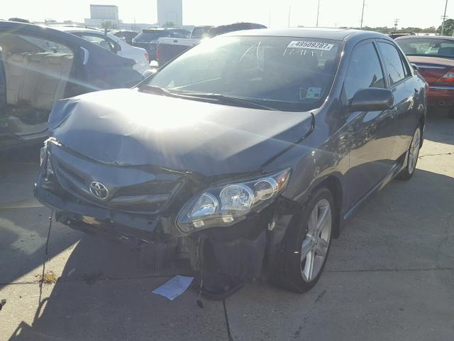 5YFBU4EE8DP212343 - 2013 TOYOTA COROLLA BA GRAY photo 2