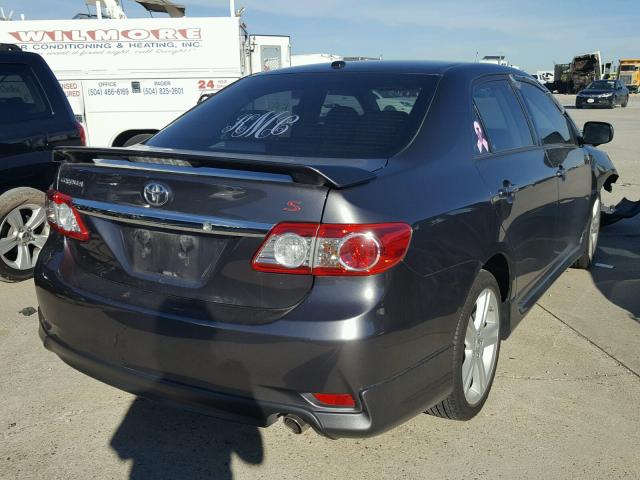 5YFBU4EE8DP212343 - 2013 TOYOTA COROLLA BA GRAY photo 4