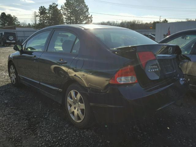 2HGFA15529H315989 - 2009 HONDA CIVIC LX BLACK photo 3