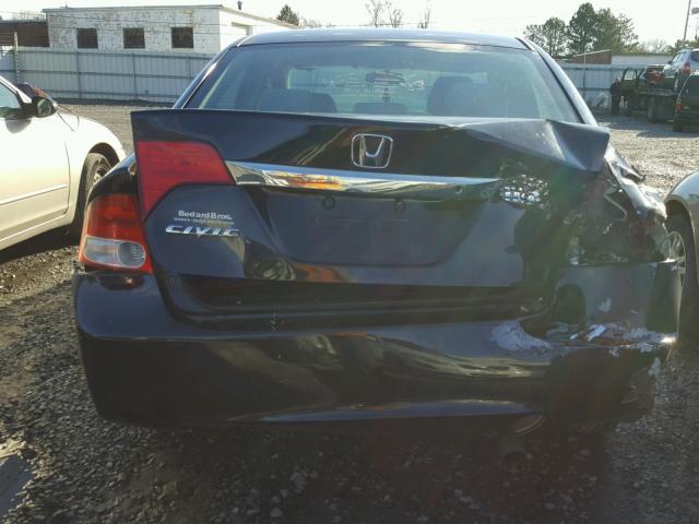 2HGFA15529H315989 - 2009 HONDA CIVIC LX BLACK photo 9