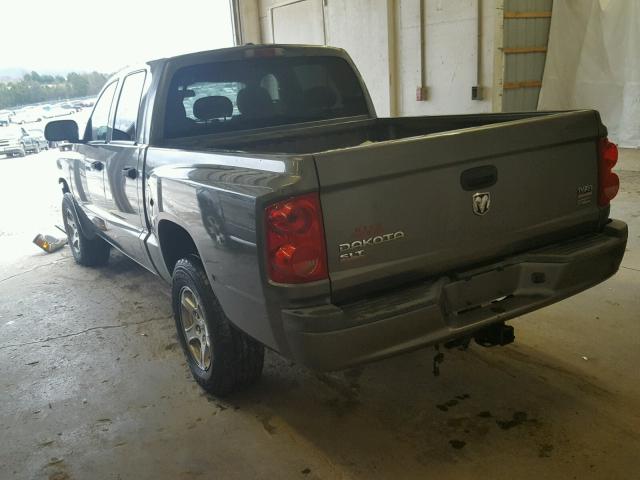 1D7HE48P67S218574 - 2007 DODGE DAKOTA QUA GRAY photo 3