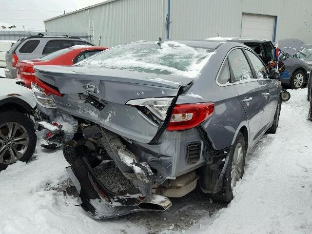 5NPE24AF4GH427477 - 2016 HYUNDAI SONATA SE GRAY photo 4