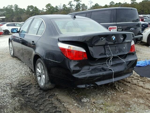 WBANE53587CW66721 - 2007 BMW 525 I BLACK photo 3