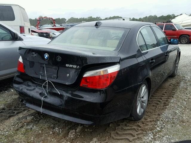 WBANE53587CW66721 - 2007 BMW 525 I BLACK photo 4