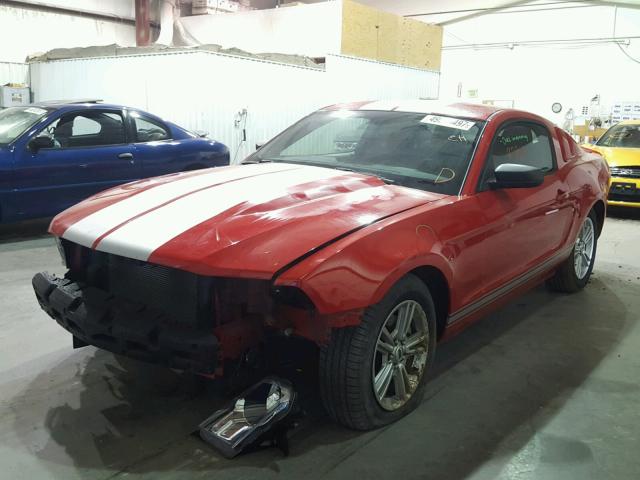 1ZVBP8AM8B5139722 - 2011 FORD MUSTANG RED photo 2