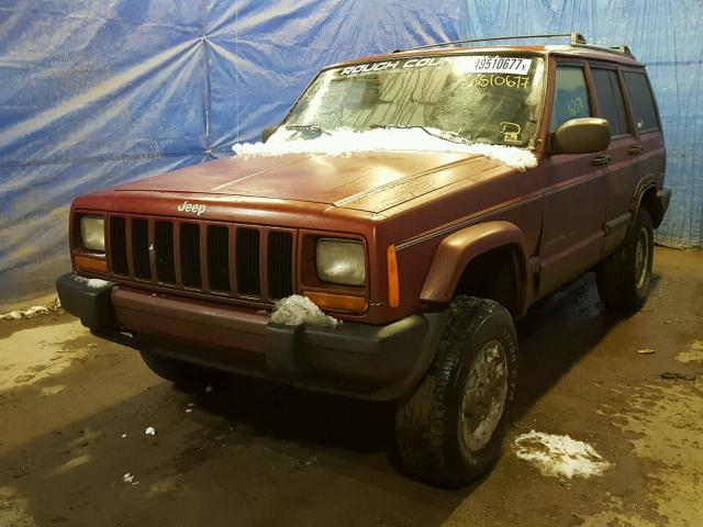 1J4FF68S4XL653130 - 1999 JEEP CHEROKEE S RED photo 2