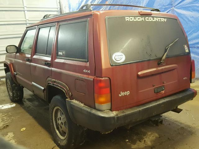 1J4FF68S4XL653130 - 1999 JEEP CHEROKEE S RED photo 3