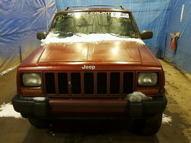 1J4FF68S4XL653130 - 1999 JEEP CHEROKEE S RED photo 9