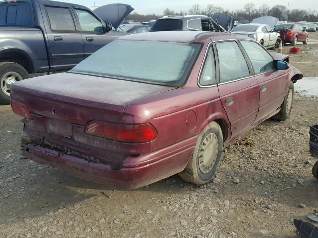 1FACP52U6PA182836 - 1993 FORD TAURUS GL RED photo 4