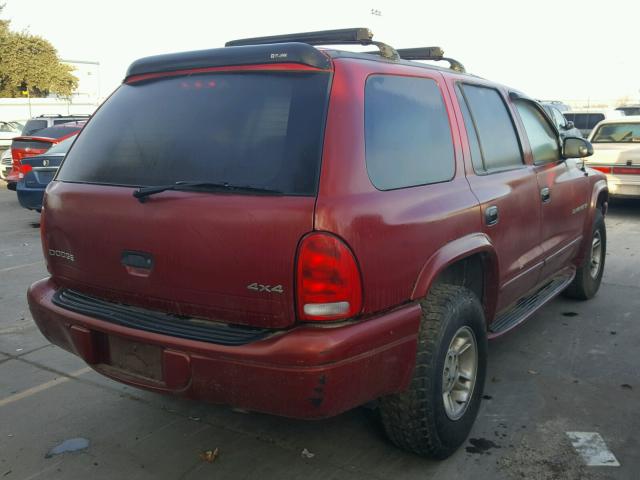 1B4HS28Z7XF528604 - 1999 DODGE DURANGO RED photo 4