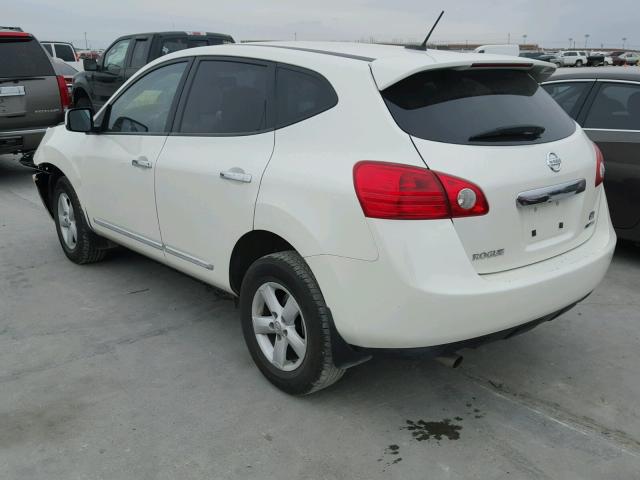 JN8AS5MT9DW548375 - 2013 NISSAN ROGUE S WHITE photo 3