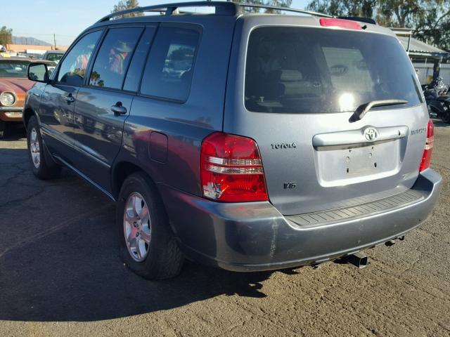 JTEGF21A920040219 - 2002 TOYOTA HIGHLANDER GRAY photo 3