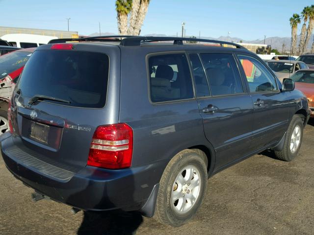 JTEGF21A920040219 - 2002 TOYOTA HIGHLANDER GRAY photo 4