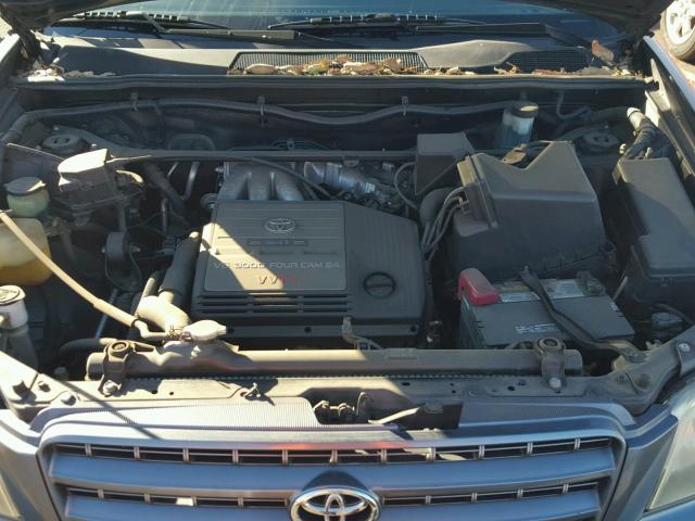 JTEGF21A920040219 - 2002 TOYOTA HIGHLANDER GRAY photo 7