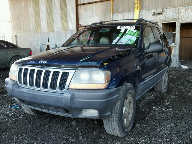 1J4G248S7YC301326 - 2000 JEEP GRAND CHER BLUE photo 2