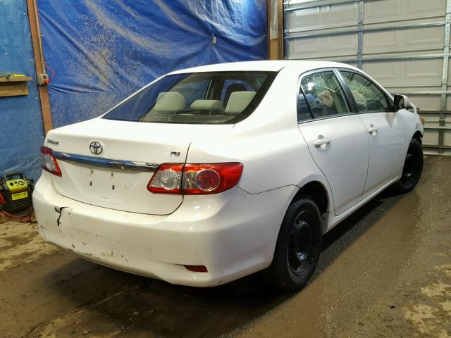 2T1BU4EE0BC652540 - 2011 TOYOTA COROLLA BA WHITE photo 4