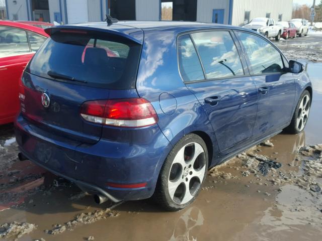 WVWHD7AJ5BW191759 - 2011 VOLKSWAGEN GTI BLUE photo 4