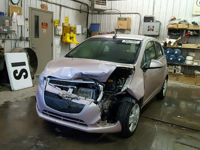 KL8CD6S91DC623303 - 2013 CHEVROLET SPARK 1LT PINK photo 2