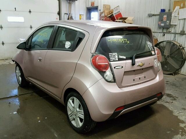 KL8CD6S91DC623303 - 2013 CHEVROLET SPARK 1LT Розовый фото 3